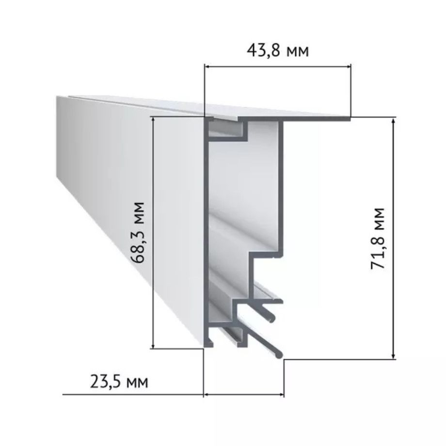 Профиль LumFer BP01 black, (2м) (3)