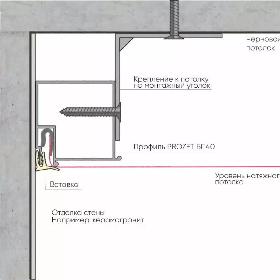 Профиль Prozet БП40, брус универсальный AL, 2 м (5)