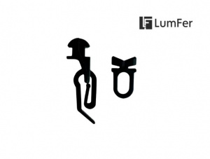 Крючок с бегунком LumFer 100 шт + 4 стопора, черный (4)