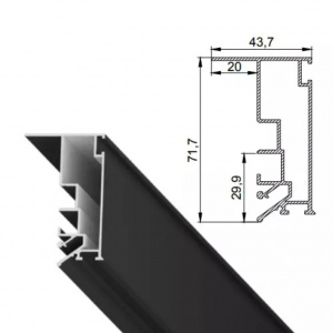 Профиль LumFer BP01 black, (2м)