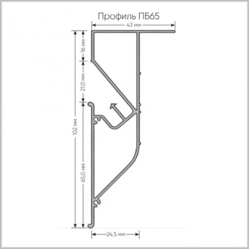 Профиль Prozet ПБ 65, 2,5м (2)