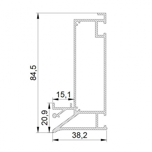 Профиль LumFer B01 Basis, черный (2м) (2)