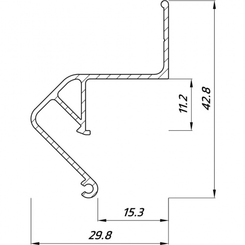 Профиль парящий FLEXY FLY 01, черный матовый, 2 м (2)