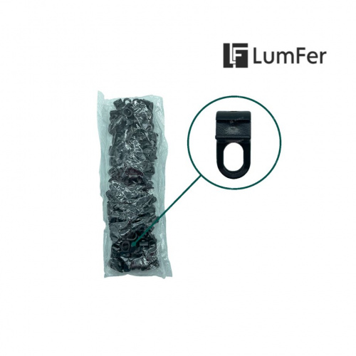 Крючок с бегунком LumFer 100 шт + 4 стопора, черный (2)