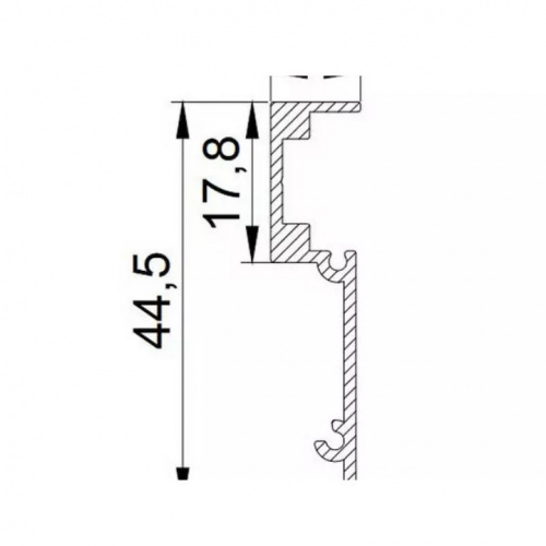 Профиль LumFer TD (теневой держатель), черный 2м (2)