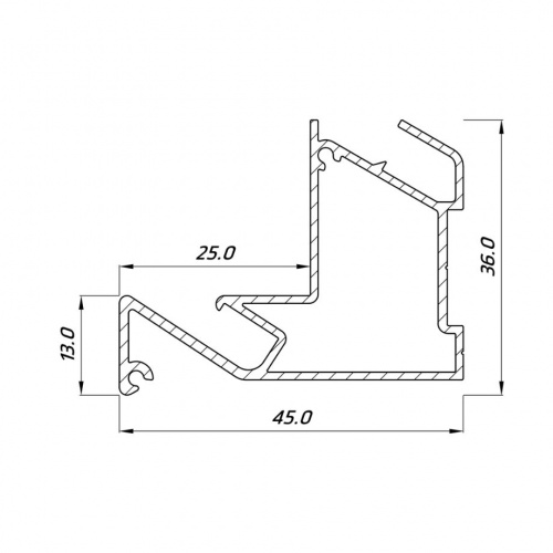 Профиль Flexy КОНСТРУКТОР 01, белый (2м) (2)