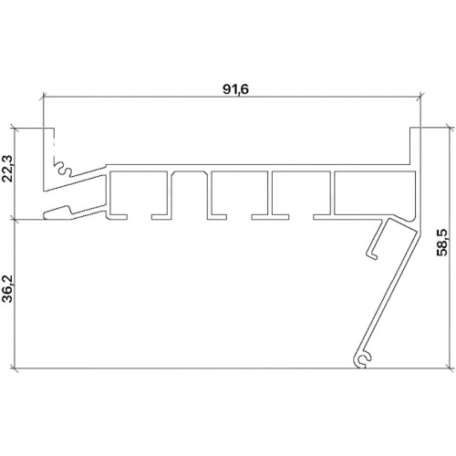 Монтаж 3-ех рядной скрытой гардины ПК-12, белая (2)