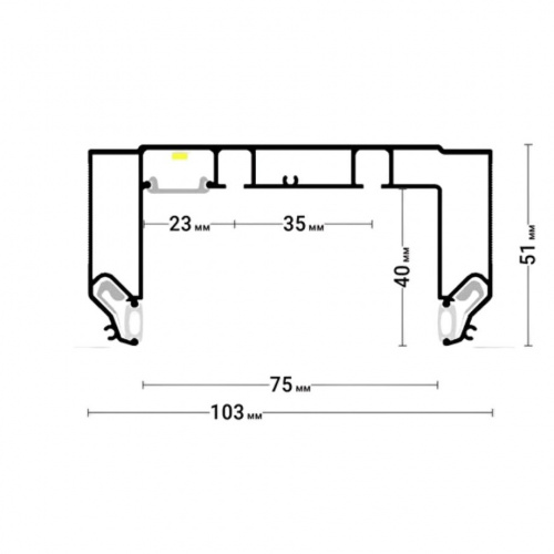 Профиль Flexy GARDINA2 05 гардина двухрядная,